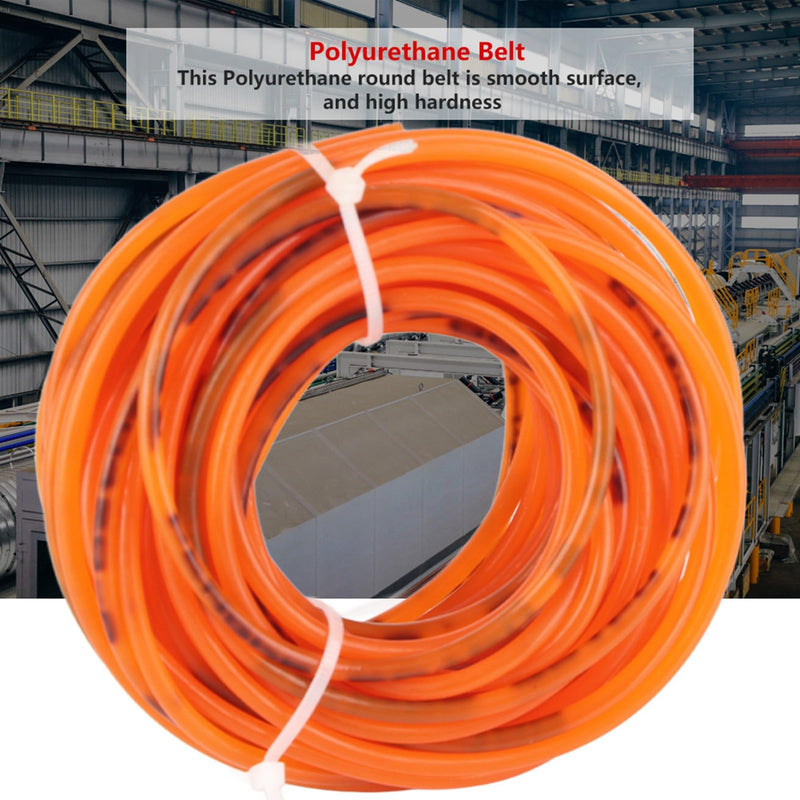 High Performance Round Belting, PU Round Belt Polyurethane Round Belt for Conveyor Bonding Machine Dryer Orange (3mm*10m) 3mm*10m