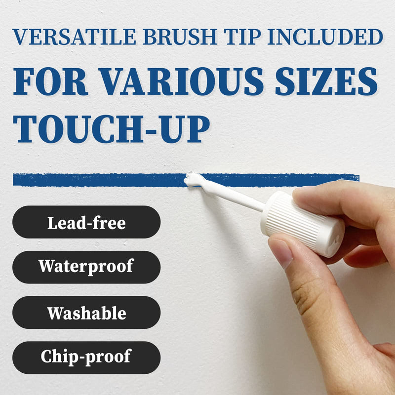 DWIL White Touch Up Paint - Multi Surface Touch Up Paint Pen, Scratch Repair for Wall, Door, Cabinets, Wood, Furniture, 1.5 Fl Oz (Semi Gloss, White) Semi Gloss
