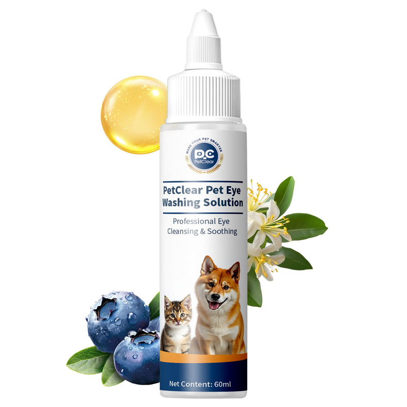 Dog Eye Drops, Contain Blueberry Extract, Removes Tear Stains and Secretions, Supports and Prevents Eye Problems, Suitable for Cats & Dogs, 1 Bottle (2.03 fl. oz in Total) 1 Bottle (2.03 fl. oz in total)