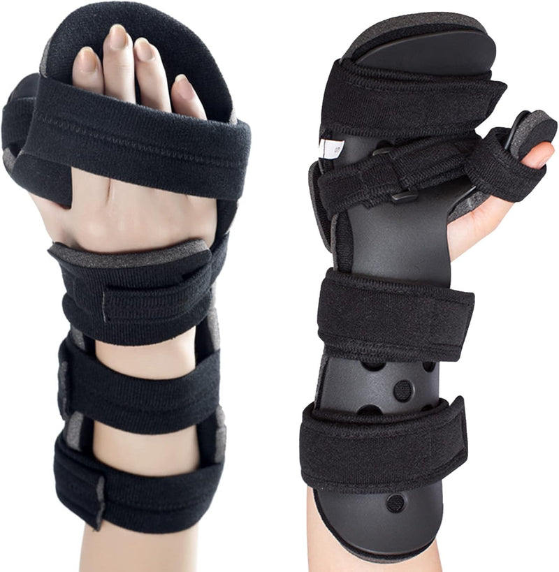 Stroke Rest Hand Splint, 5 Finger Muscle Aatrophy Rehabilitation Night Immobiliser, Orthotics Stabilizer For Stroke Regeneration And Arthritis, Light Cramps, For Left And Right Hand