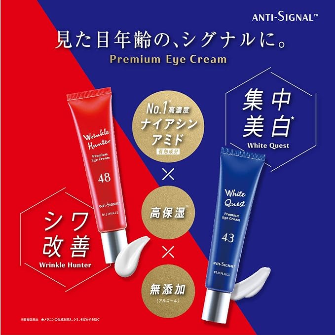 ANTI-SIGNAL Anti-Signal Wrinkle Hunter, Medicated Wrinkle Improvement Eye Cream, Quasi Drug, 0.7 oz (20 g) - NewNest Australia