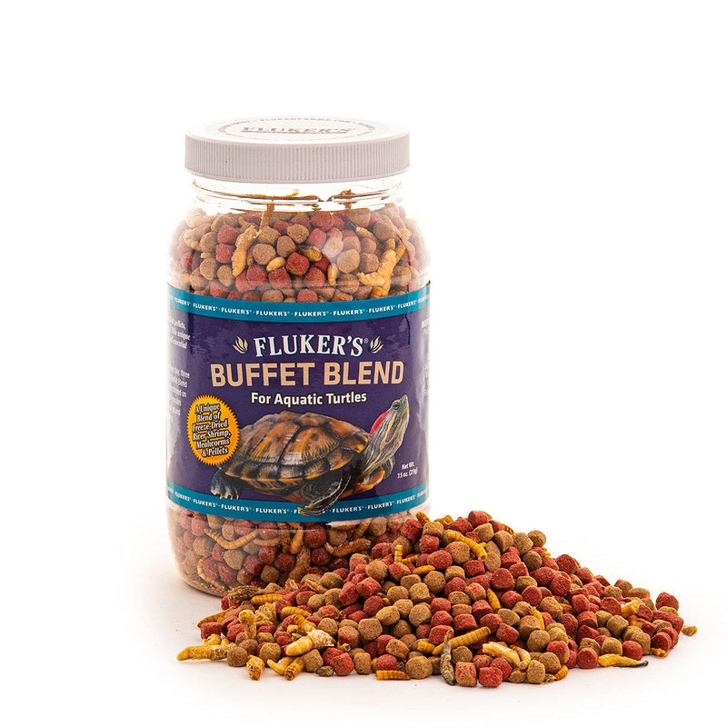 Fluker's Buffet Blend Aquatic Turtle Food, 7.5-Ounce & TetraFauna ReptoGuard Turtle Health Conditioner 3 Count, Slow-Release (19514) - PawsPlanet Australia