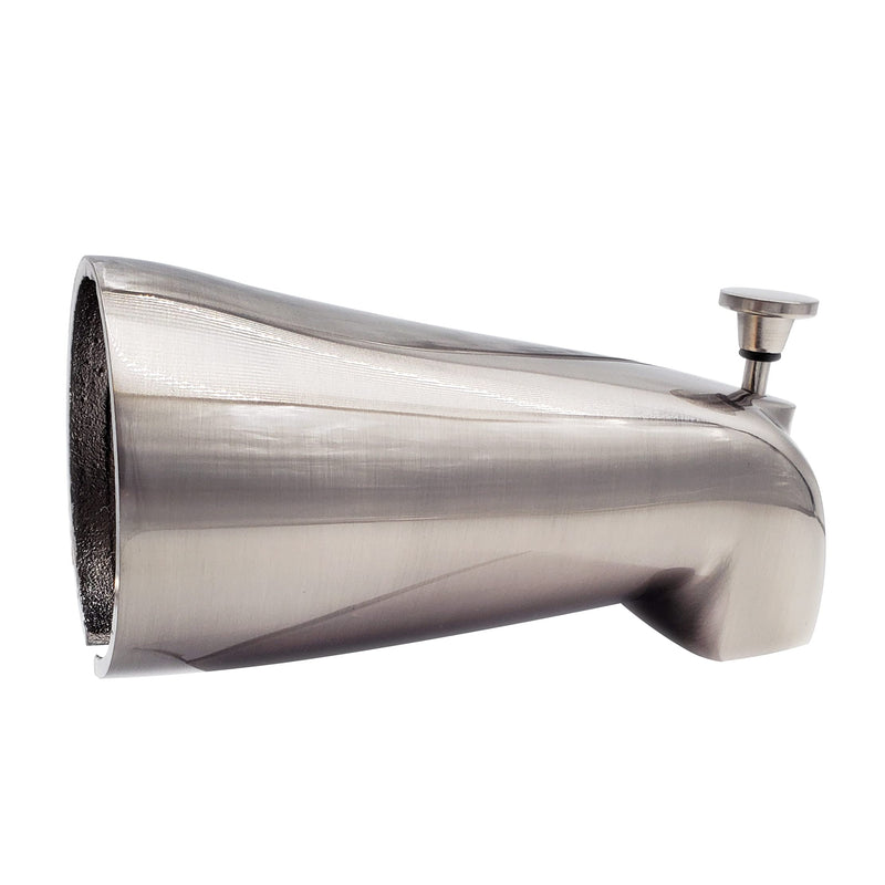 Westbrass Nose Diverter 5-1/2" Tub Spout, Satin Nickel, D311-07 1 Pack