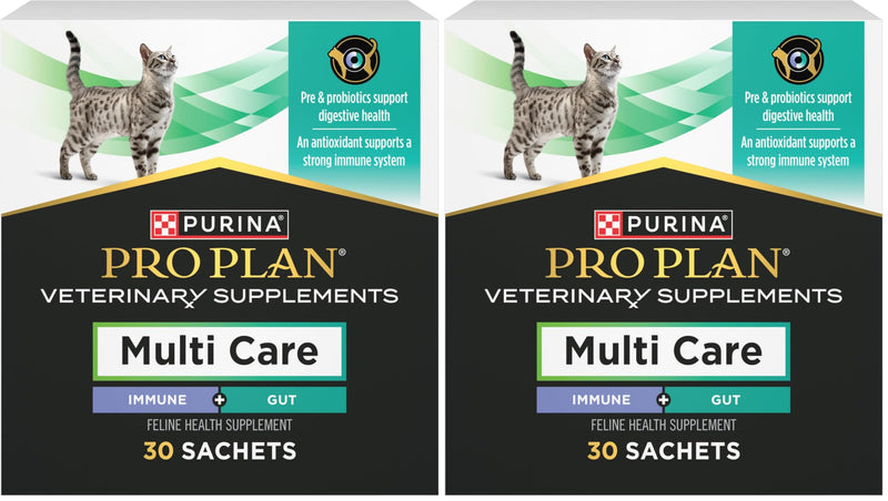 Purina Pro Plan Veterinary Cat Supplements Multi Care Feline Supplement – Digestive Probiotics for Cats – Immune Support Cat Supplement - 30 ct. Box (Pack of 2) 30 Count (Pack of 2)