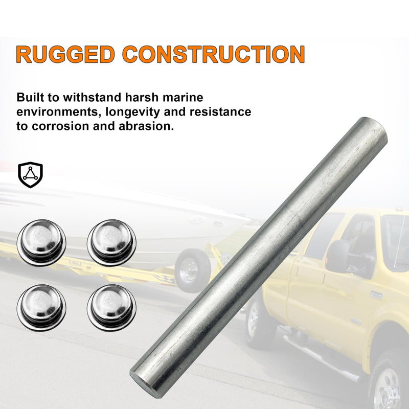 1/2 Inch OD 304 Stainless Steel Boat Trailer Roller Shaft 4-1/4