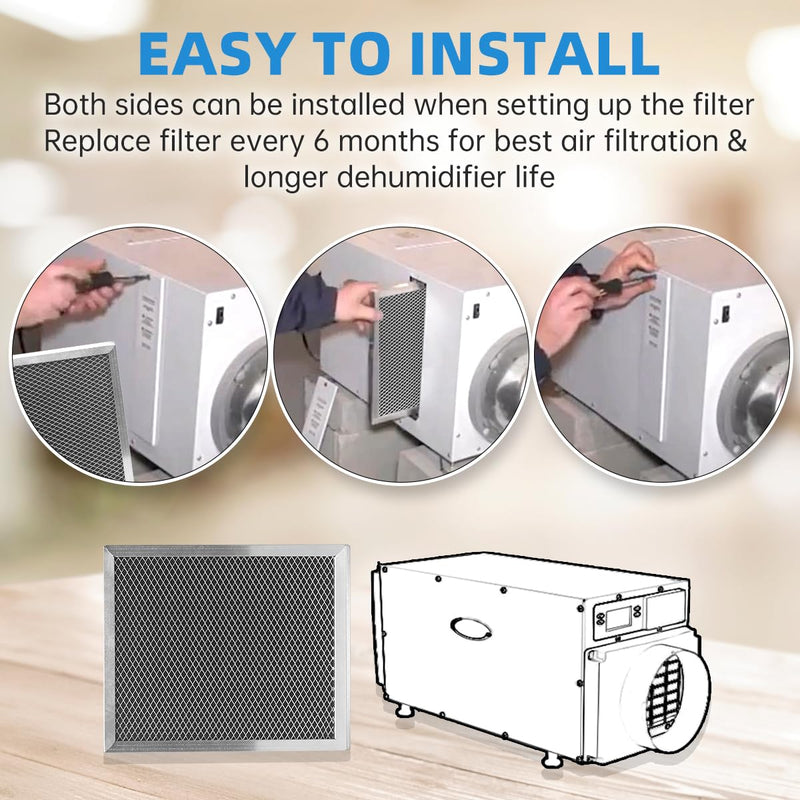 E070 5695 Washable MERV 8 Dehumidifier Replacement Filter Compatible with Whole-House Dehumidifiers 1820 1820Z E070 E070KZ E070KZM E070N E070Z E070T Size 8 x 11.5 x 1 inch 2 Packs