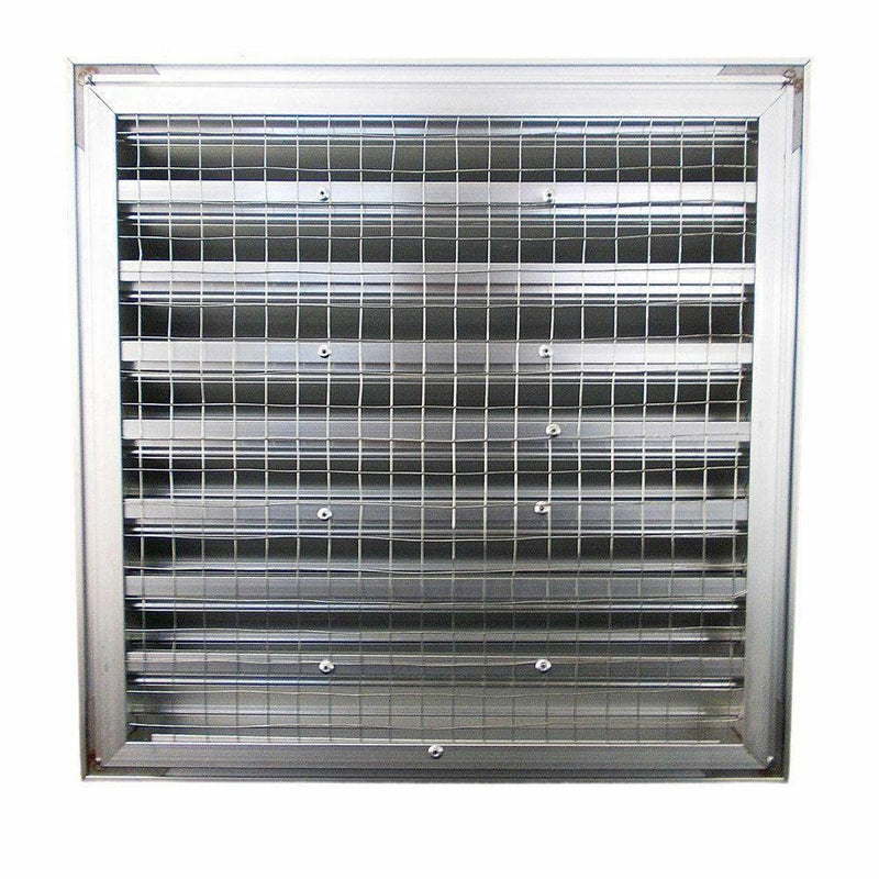 Byson 14"x 14" Aluminum Black Gable Vent - MaxShield Series Anodized Louvered Vent - Weatherproof Louver Air Vent Grille with Steel Mesh - HVAC, Attic, Container and Shed Vent 14x14 inches