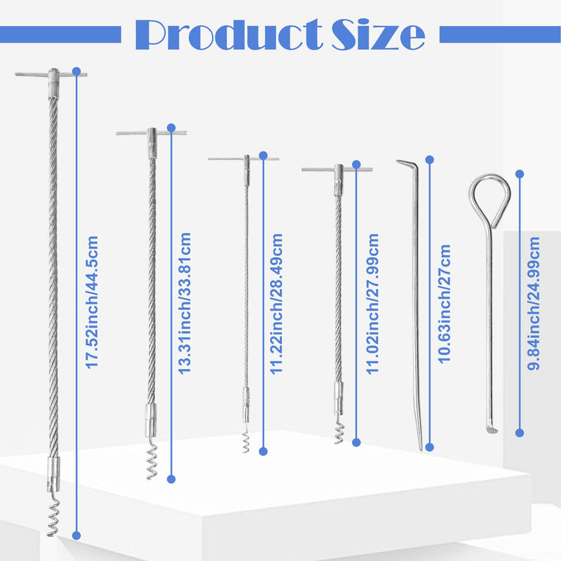 AIWFL 6pcs Packing Extractor Set Stainless Steel Packing Tool Set Flexible Packing Hook Sets