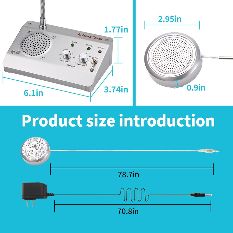 Dual-Way Window Intercom System,High Power Speaker,Microphone Speaker for Teller Window, Two Way Interphone for Bank,Hospital,Business,Office.