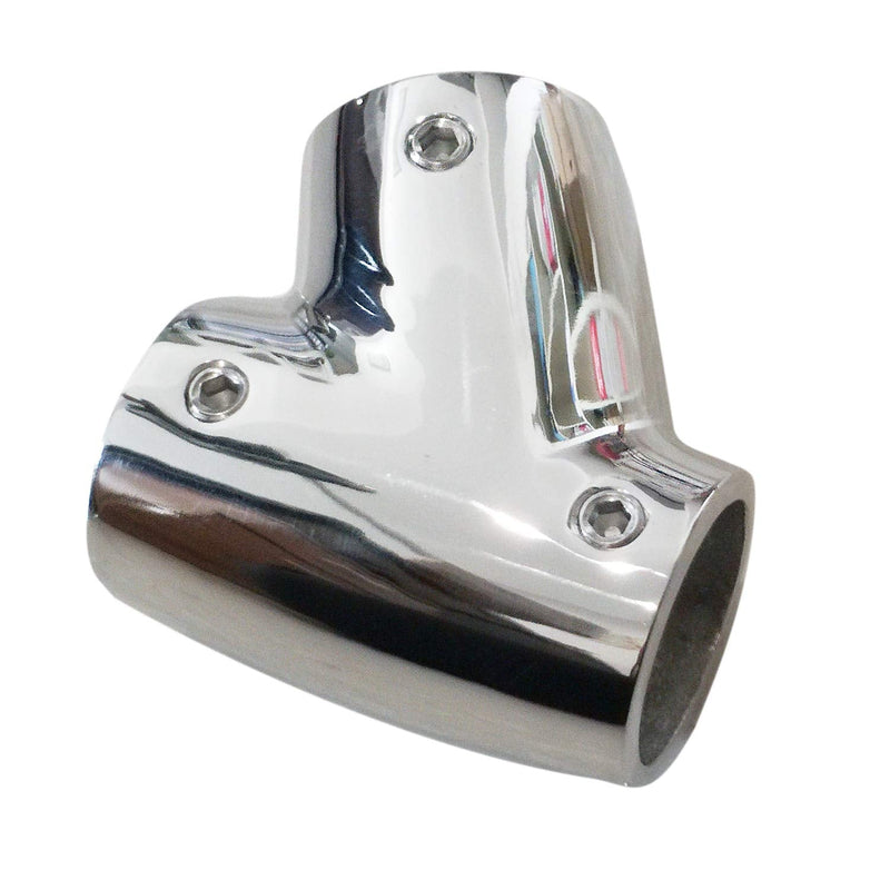 316SS Right Side and Left Side Marine Grade Handrail Fitting 60° Deck Hand Tee for 7/8 inch Tube/Pipe of Boat Marine Solid pair for 7/8inch tube