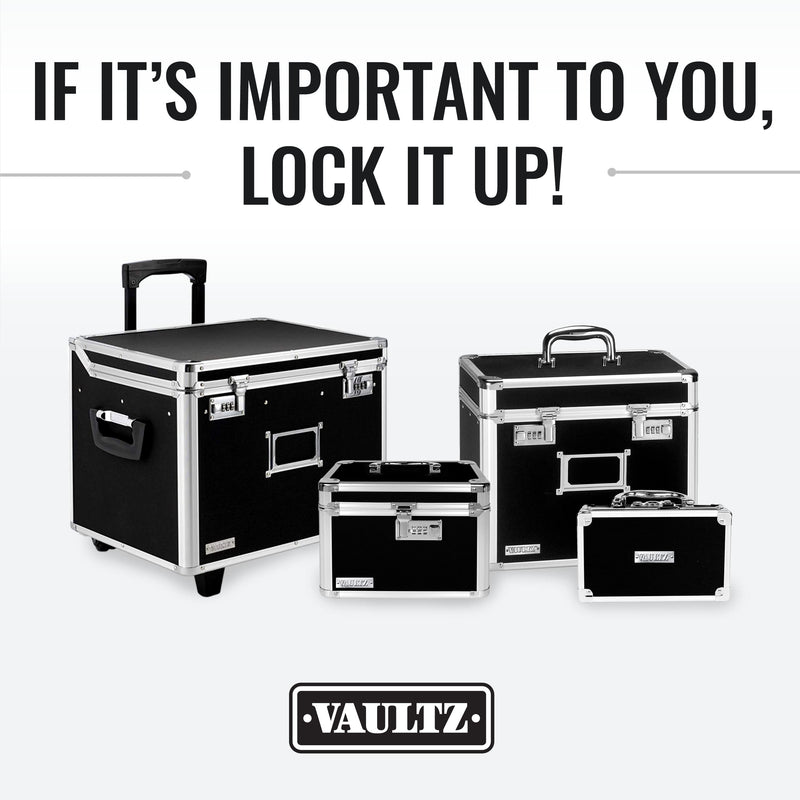 Vaultz Medicine Lock Box - 5 x 7 x 5 Inches - Secure Cabinet Safe with Combination Lock - Ideal for Medications and Small Valuables - Black