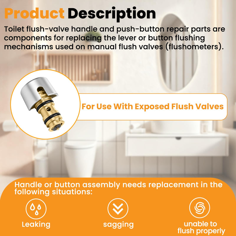 M950354-0020A Chrome Manual Override Button for Selectronic Faucet Valves