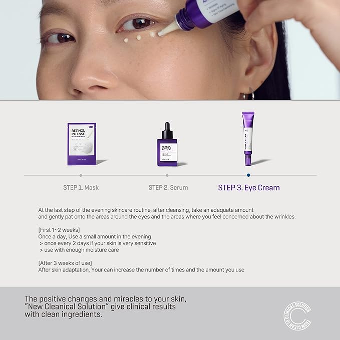SOME BY MI Retinol Intensive Advanced Triple Action Eye Cream, 1.0 fl oz (30 ml), Eye Area, Wrinkles, Hari - NewNest Australia