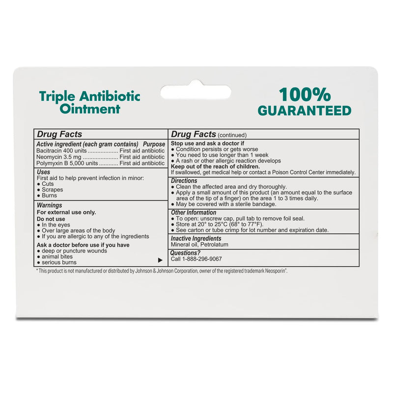 Globe (4 Pack Triple Antibiotic First Aid Ointment, 1 oz, First Aid Antibiotic Ointment, 24-Hour Infection Protection, Wound Care Treatment for Minor Scrapes, Burns and Cuts
