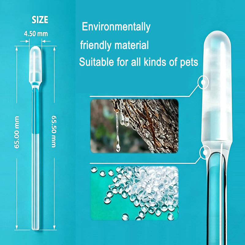 48 Pcs Pet Ear Cleaning Stick, Adhesive Ear Cleaning Tools for Dog and Cat, Sticky Resin Head, Gentle Safety Pets Earwax Removal Tools 48