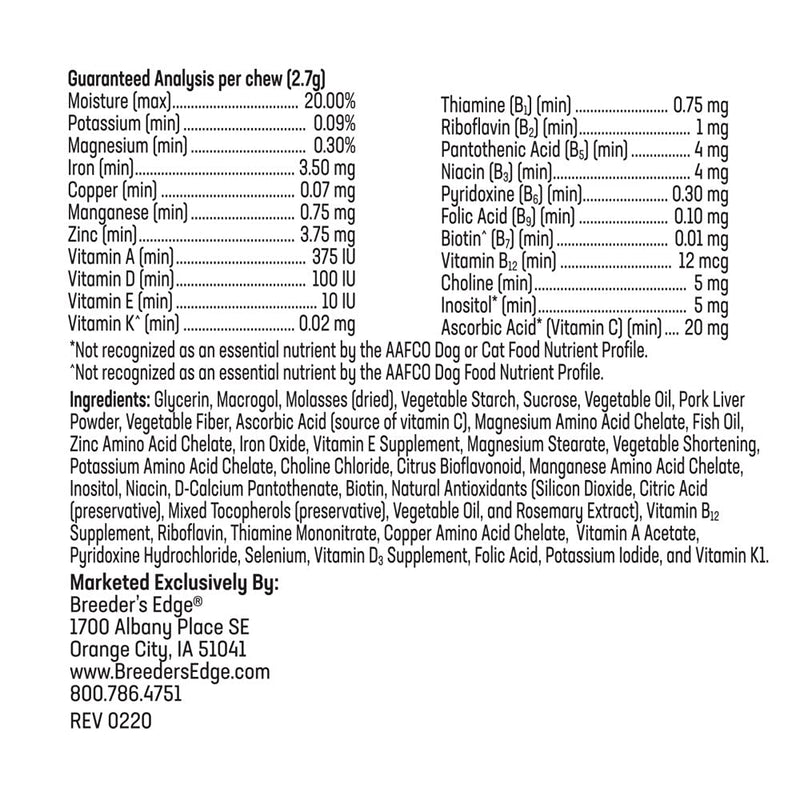 Revival Animal Health Breeder's Edge Breed to Wean Pre/Postnatal Vitamin for Cats/Small Dogs- 100 ct - PawsPlanet Australia