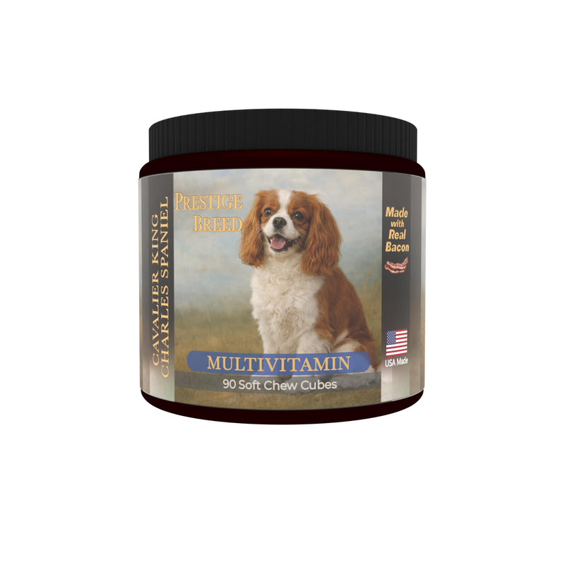 Cavalier King Charles Spaniel Multivitamins, 90 Count, Made in the USA with Real Bacon.