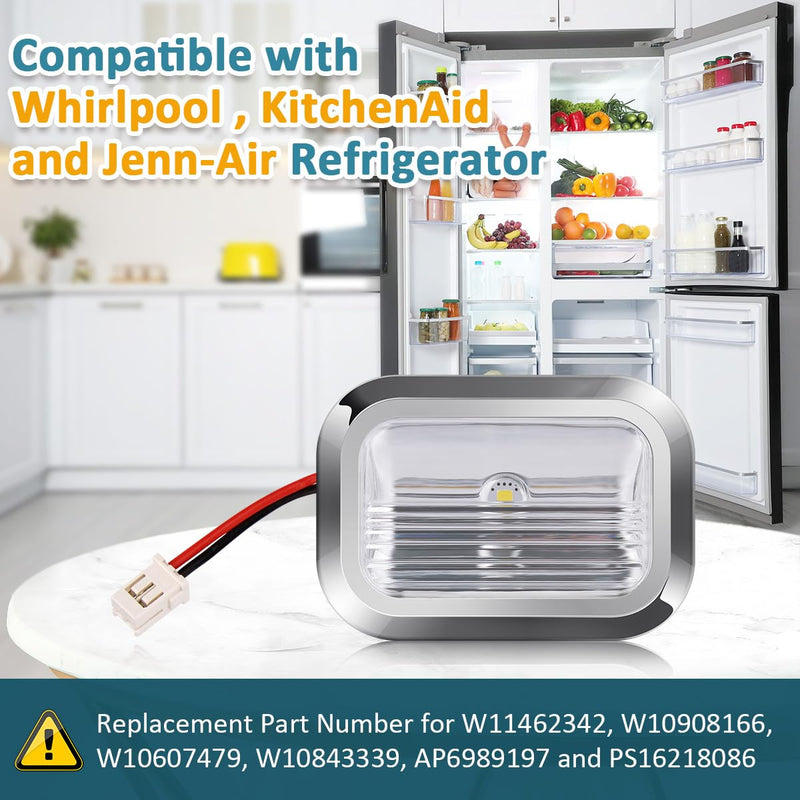 W11462342 Refrigerator LED Light Module for Whirlpool Kenmore Kitchenaid Refrigerator Replaces AP6989197 PS16218086 W10908166 W10607479 W10843339 Refrigerator Parts & Accessories LED Module