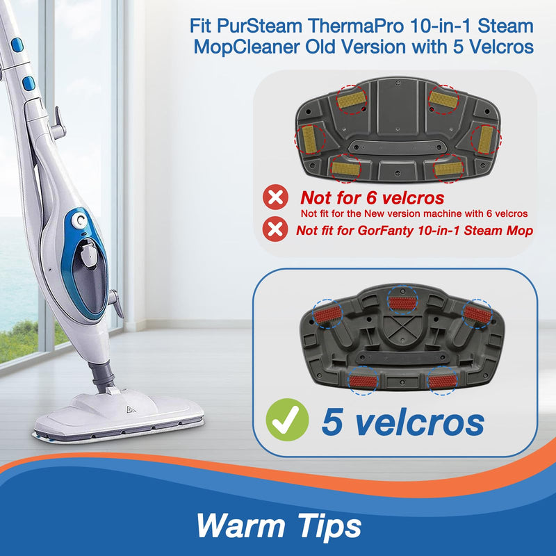 8 Pack Steam Mop Replacement Pads Compatible with PurSteam Steam Mop Cleaner 10-in-1, 4 Upgraded Ultra Cleaning Pads and 4 Microfiber Steamer Washable Reusable Pads Replacement 4+4 Pack - NewNest Australia