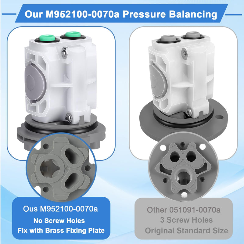 M952100-0070A Pressure Balancing Unit, Compatible with American Standard R110, R120, R115, R125 Valve, Shower Cartridge for Single Control Bath Tub and Shower Faucets Valves M952100-0070A