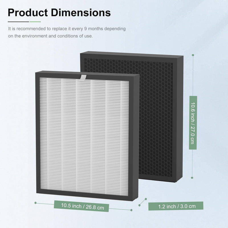 A3 Filter Compatible with VEWIOR A3, 2-Pack