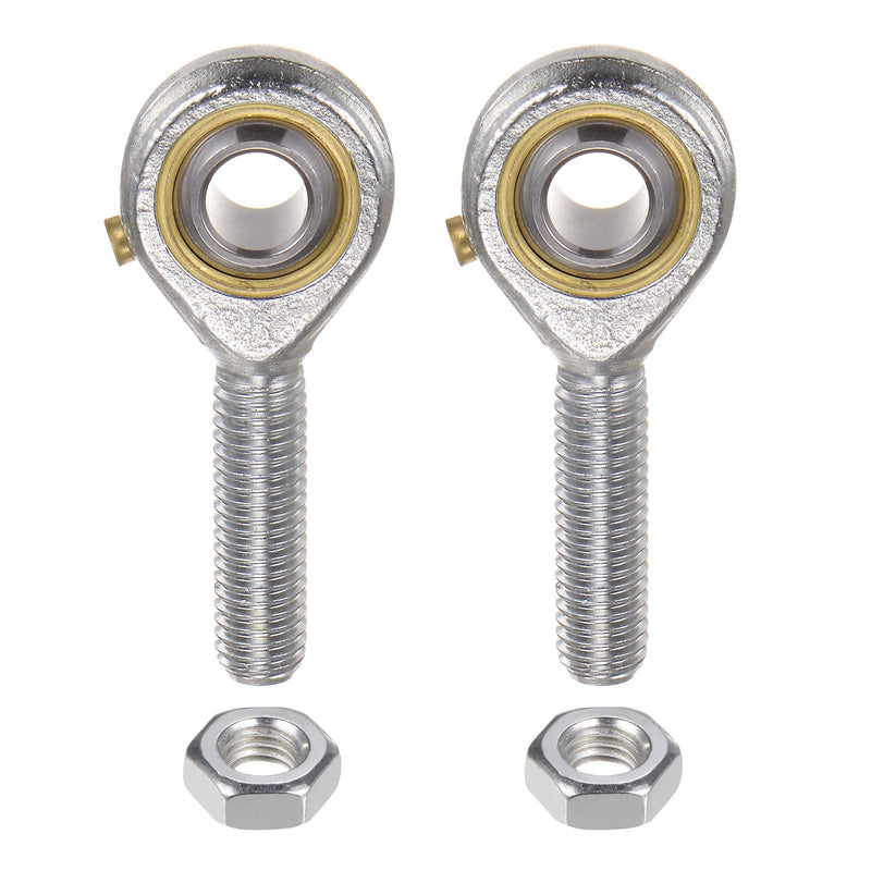 uxcell 2pcs POS8 M8 Male Rod End Bearing M8x1.25 Right Hand Thread, Self-Lubricating Joint Rod Ends, Includes Jam Nut