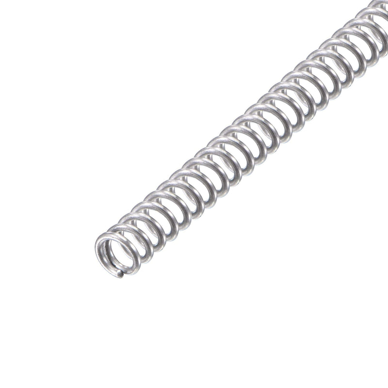 uxcell Compression Spring,304 Stainless Steel,2mm OD,0.3mm Wire Size,9mm Compressed Length,15mm Free Length,3.9N Load Capacity for Home Projects, Silver Tone, 10pcs 15mm