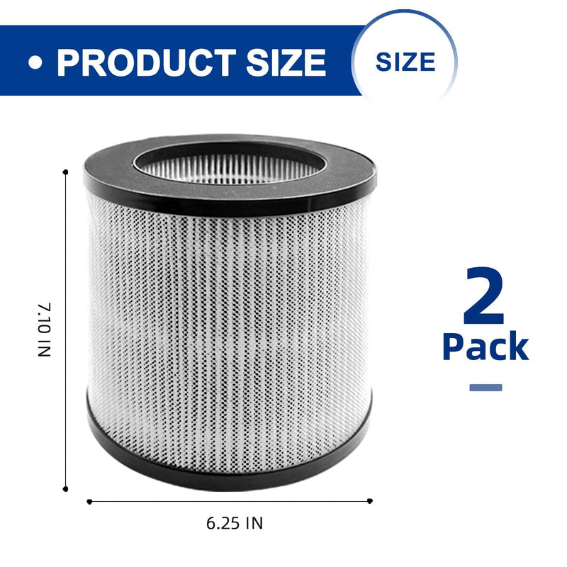 2801 Replacement Filter Compatible with Bissell MYair Personal Air Purifier 2780 2780A 2780B 2780P and 27809 - Compare to My Air Part 2801, High Efficiency Activated Carbon Filters (2 Pack) 2 Count (Pack of 1)