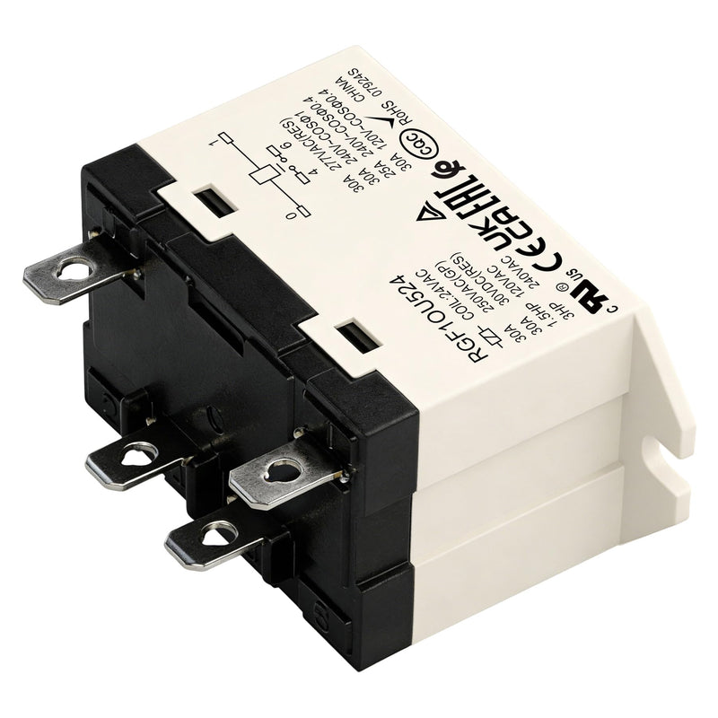 2 Pack General Purpose Relay, RGF1OU524, 30A 24VAC Coil Voltage, 4Pin SPST-NO Contacts, G7L-1A-TUB-CB-AC24, UL Certification 2 AC 24V