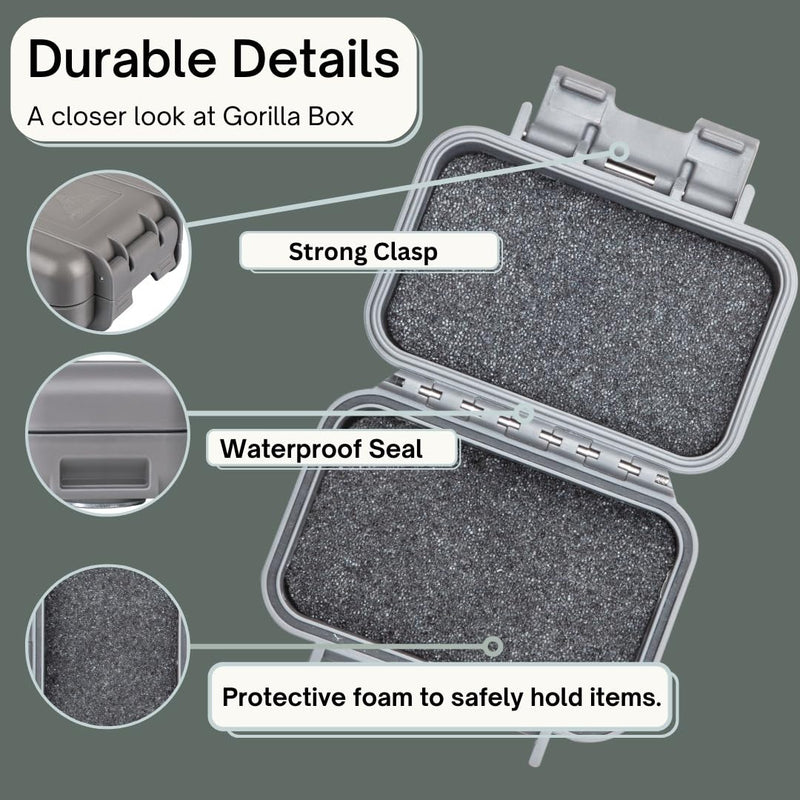 Hide a Key Outside with our Magnetic Box, Our Waterproof Air-Tight Magnetic Key Box for Under Car Stays Secure with 2 Strong Neodymium Magnets Extra Large Grey