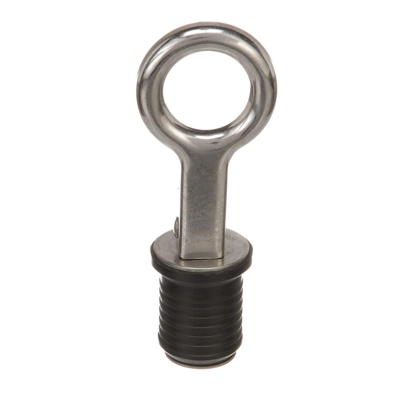 Attwood 7520A3 Snap-Handle Drain Plug, for 1-Inch-Diameter Drains, Locks in Place, Steel Handle, Rubber Plug