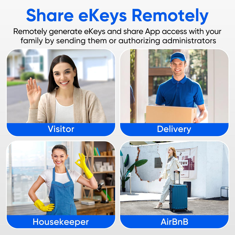 Fingerprint Smart Door Lock, Keyless Entry Deadbolt, Electronic Biometric Deadbolt with Phone/Watch App Control, Auto Lock with Touchscreen Keypad for Bedroom, Front Door, 7 Ways to Unlock without handle