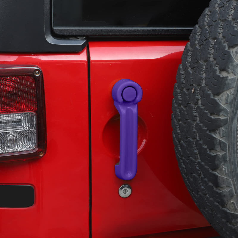 CheroCar for Jeep JK Door Handle Cover Kit & Tailgate Handle Cover for 2007-2018 Jeep Wrangler JK (Purple) Purple