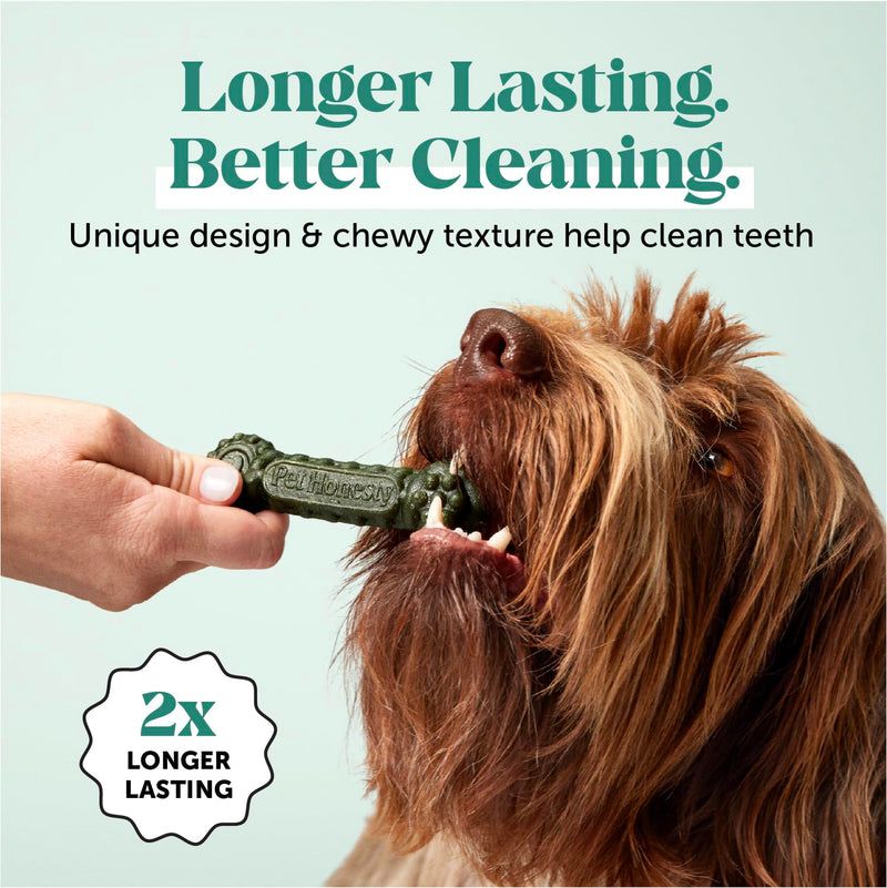 Pet Honesty Dog Dental Care Virtual Bundle – Dental Finger Wipes (30 Ct) + Brush Buddies Dental Sticks for Large Dogs (8 Ct) – Teeth Cleaning, Plaque & Breath Support