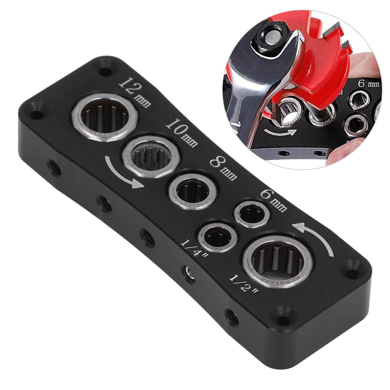 Router Bit Vise, Router Bit Holder Router Bit Work for 1/4Inch, 1/2Inch, 6mm, 8mm, 10mm, 12mm Shank, Carbon Steel Router Bit Organizer, Easily Remove and Reattach Router Bit
