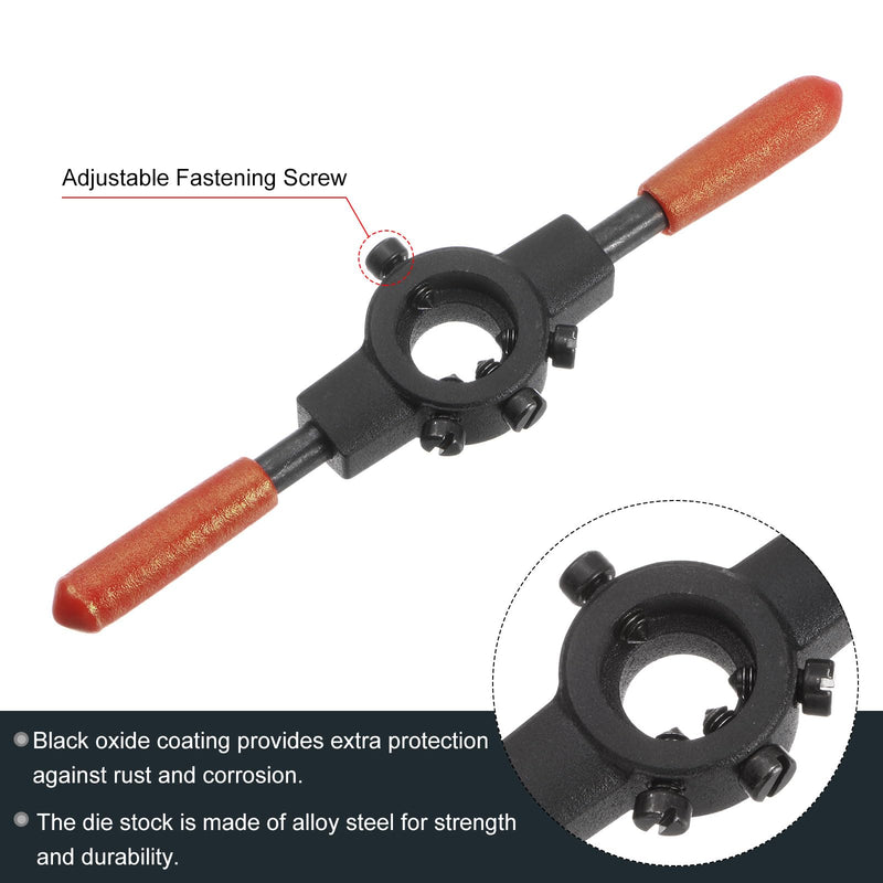 uxcell Die Stock Handle Wrench, for Metric M1-M3 (Metric) / 1/16"-3/32" (UNC/UNF) / 16mm OD Round Dies, 16mm x 5mm Threading Die Holder with Plastic Handle
