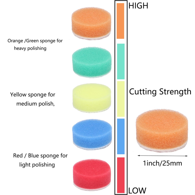 149pcs 1inch Sandpaper 40-7000grit Sanding Disc with Polishing Buffing Wheel Set Shank Backing Pad,Polishing Pads and Buffering Pad for Drill Grinder Rotary Tools, Wood Metal Jewelry 1inch-149pcs