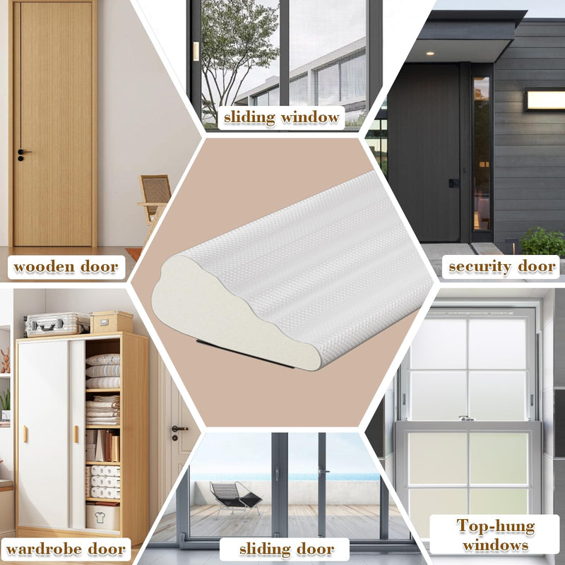 9.8 Ft Window Weather Stripping Door Seal Strip,SelfAdhesive Foam Weather Strip for Window Insulation,Soundproofing Weatherstripping for Door Frame Gap Filler,Wedge Window Sealer Tape for Winter,White 9.8 FT White