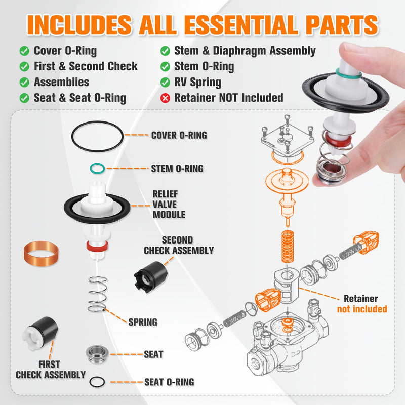 0887298 Repair Kit for LF009 009 Valve 1/4-1/2 Inch RPZ - Check Assemblies