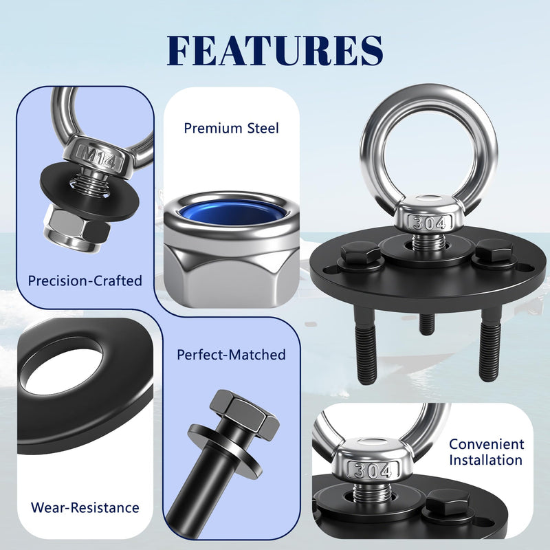 Outboard Engine Lifter Ring Tool with Adapter and Ring Fits for Evinrude Johnson BRP ETEC Outboard Motor