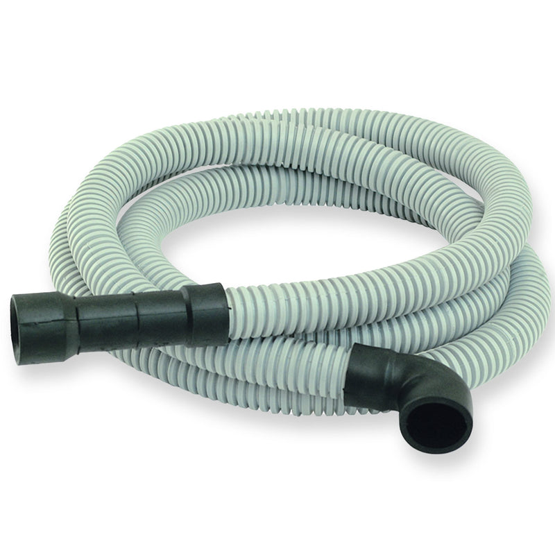Eastman 8 Foot Dishwasher Drain Hose, Universal Fit with 5/8 Inch, 7/8 Inch, or 1 Inch OD Drain Outlet, 90 Degree Rubber Elbow, Corrugated, Gray PVC, 91218 8 Ft. - NewNest Australia