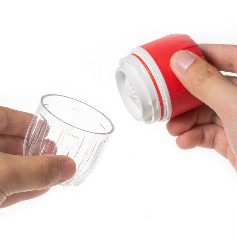 Pill Grinder MAXSPLIT Pill Splitter Combo Package - Pill Crusher Grinder Fine Powder - Safety Guard Pill Splitter with Puncher - Pill Cutter for Small Pills, Large Tablets, Vitamins (Red)