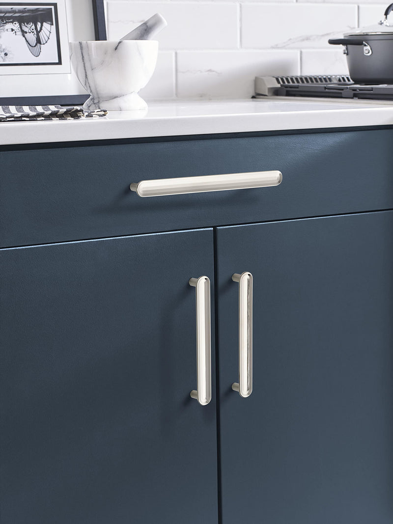 Amerock | Cabinet Pull | Polished Nickel | 7-9/16 inch (192 mm) Center to Center | Concentric | 1 Pack | Drawer Pull | Drawer Handle | Cabinet Hardware 7-9/16 Inch (192 mm) Center-to-Center