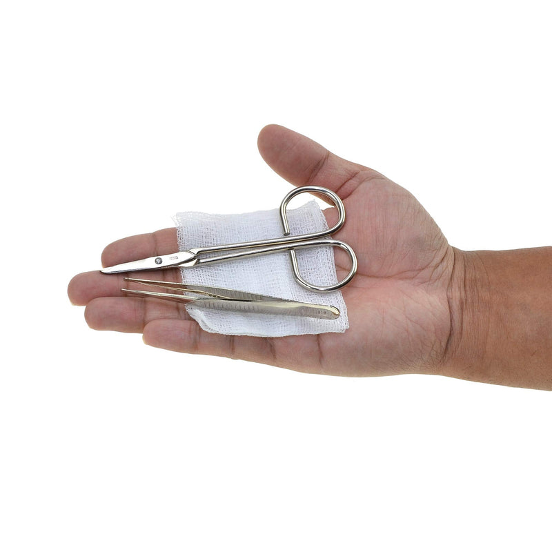 Dealmed Sterile Suture Removal Kit, Includes Suture Removal Scissors, Forceps, and Gauze Sponge, Suture Removal Tool Single-Use Kit, Ideal for Hospitals and Clinics 1