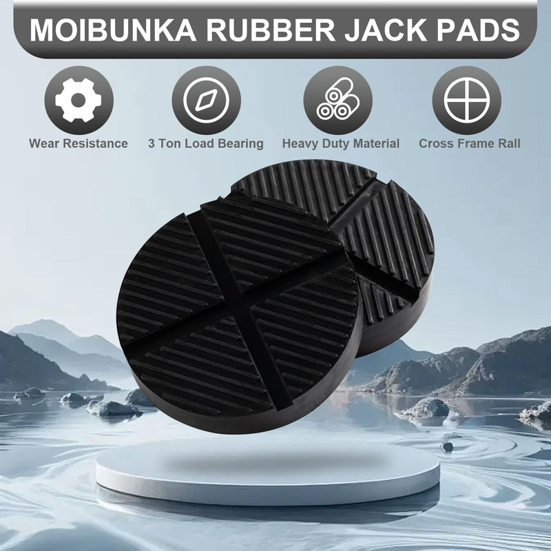Universal Floor Jack Rubber Pad, Cross Beam Jack Adapter, Pinch Weld Side Frame Protector, 1 Pack