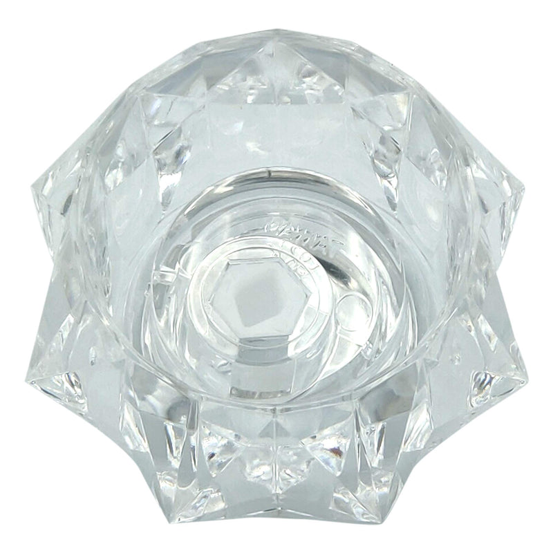 Tub and Shower Offset Handle Single Control Knob for Delta Replacement Trim Kit with Screw and Button, Clear Acrylic Finish