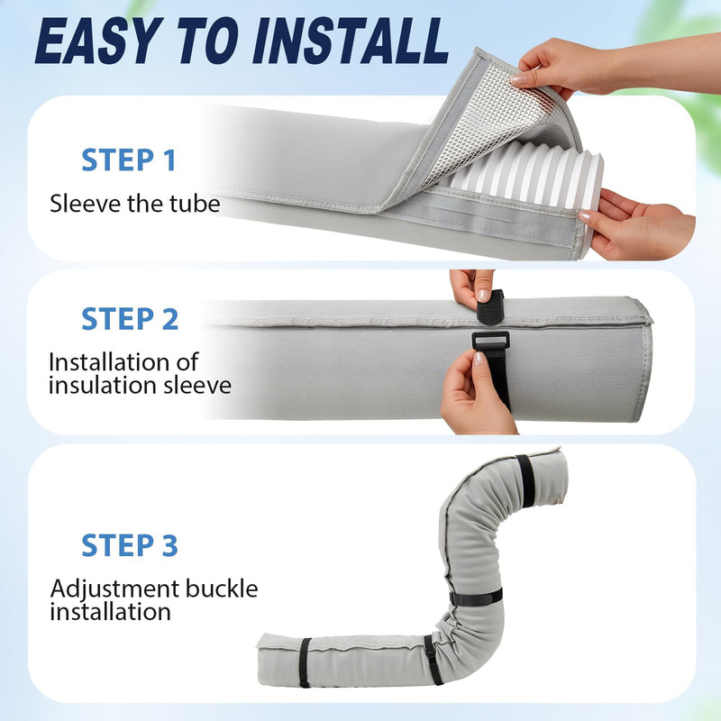NNG Portable Air Conditioner Hose Cover Wrap, 3-Layer Insulated Sleeve 1