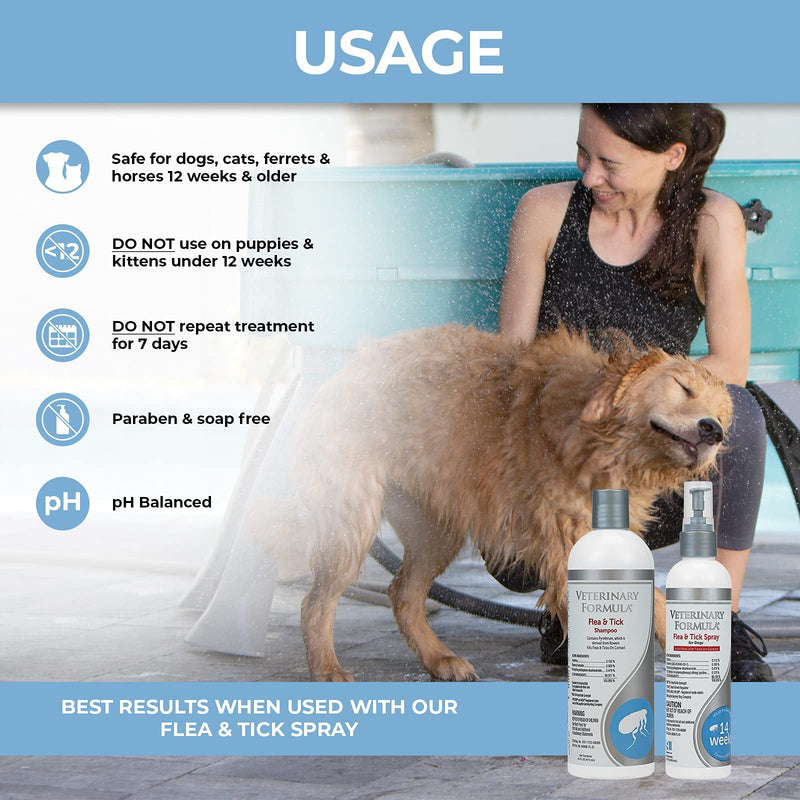Veterinary Formula Flea and Tick Spray for Dogs 16 oz Flea & Tick Shampoo - PawsPlanet Australia