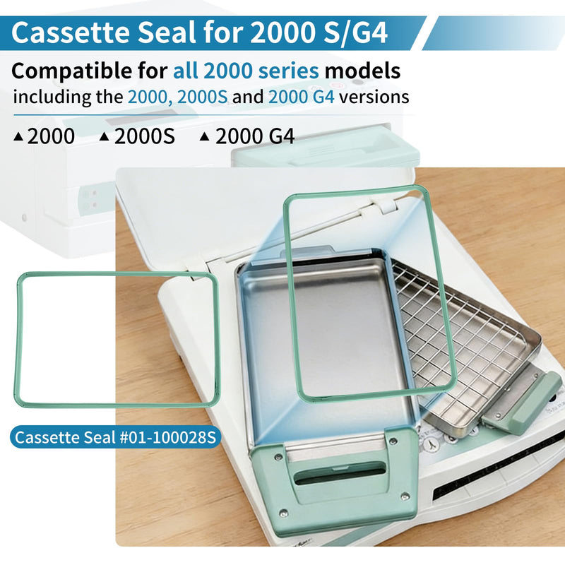 (1PC) #01-100028S Gasket Fits for Scican Statim 2000/2000 G4 / 2000S Cassette Seal Gasket Replacement Part #SCS001 PM KIT (1) 1