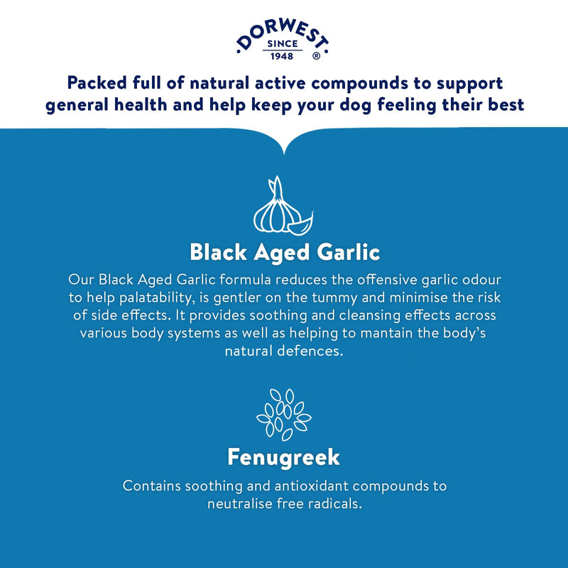 Dorwest Herbs Garlic And Fenugreek Tablets For Dogs And Cats 100 Tablets